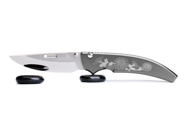 ROCKSTEAD , ROCKSTEAD SHU, ROCKSTEAD SHU CB-ZDP (KIKU), SHU CB-ZDP (KIKU), ROCKSTEAD Klappmesser, ROCKSTEAD folding knife, Gentlemanmesser, gentleman knife, Taschenmesser, pocket knife, Klingenstahl ZDP-189, blade steel ZDP-189