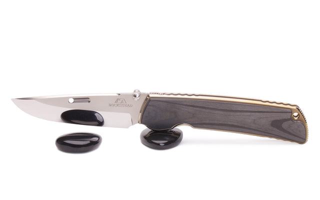 ROCKSTEAD, ROCKSTEAD HIGO Ⅱ X-CF-ZDP (Silver Gold), HIGO Ⅱ X-CF-ZDP (Silver Gold), ROCKSTEAD HIGO, HIGO, ROCKSTEAD Klappmesser, ROCKSTEAD folding knife, EDC Messer, EDC knife, Klingenstahl ZDP-189, blade steel ZDP-189, Taschenmesser, pocket knife